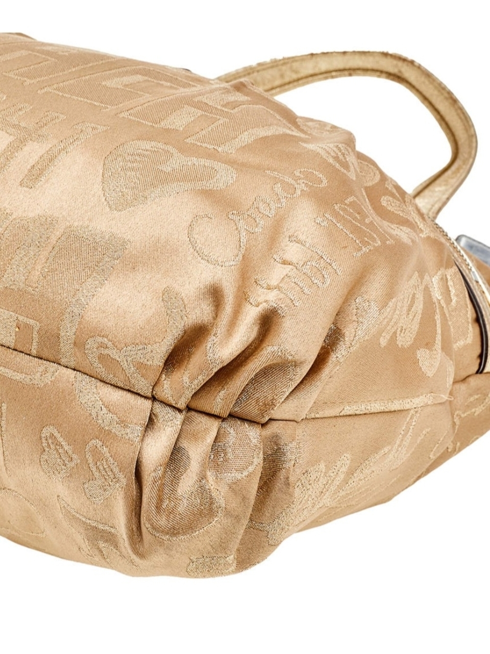Coach POPPY Story Patch Glam Gold Tote - Picture 8 of 15